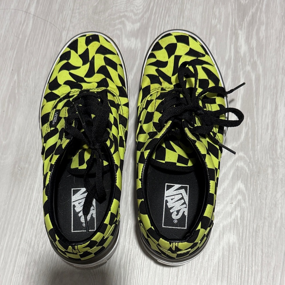 Vans Sneakers - Black and Green Geometric